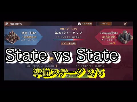 State of Survival ステサバ SvS（State vs State）準備ステージ 2日目（2/5）State:661（27 Weeks)