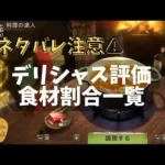 ⚠️ネタバレ注意⚠️ステサバ 料理の達人 攻略動画 後半デリシャス評価食材割合紹介しています