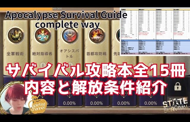 ステサバ サバイバル攻略 本 全15冊 内容、バフ一覧と解放条件紹介 Apocalypse Survival Guide complete way