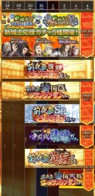 前夜祭ガチャスケジュール