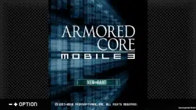 ARMORED CORE MOBILE 3 タイトル画面