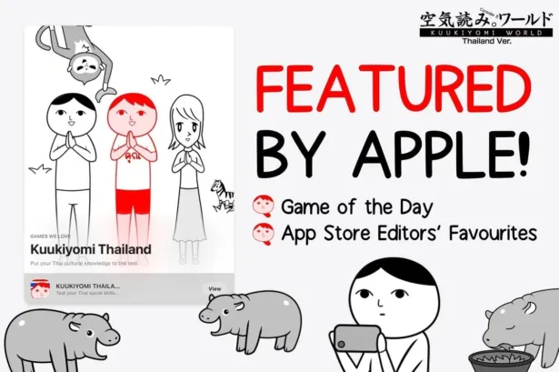 『みんなで空気読み。ワールド タイVer.』がタイApp Storeで快進撃！パズルカテゴリ1位、全ゲームTOP3入りでファンを魅了！