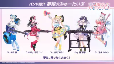 夢限大みゅーたいぷ バンド紹介