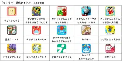 キノリー 提供タイトル一覧