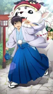 志村新八＆定春 描き起こしイラスト