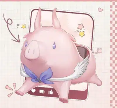 可愛い豚のようなキャラクター