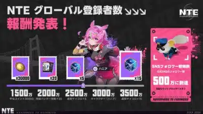 NTE: Neverness to Everness 事前登録報酬