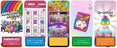 「HARAJUKU FESTIVAL ドリームビート」のモバイルリズムゲーム画面