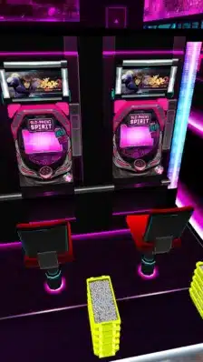 ネオンピンクのゲームセンター
