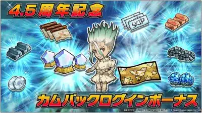 4.5周年記念カムバックログインボーナス