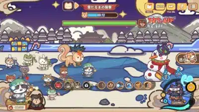 ド派手なスキルエフェクトのバトル画面