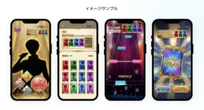 モバイルリズムゲームのUIサンプル