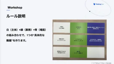 ワークショップのルール説明