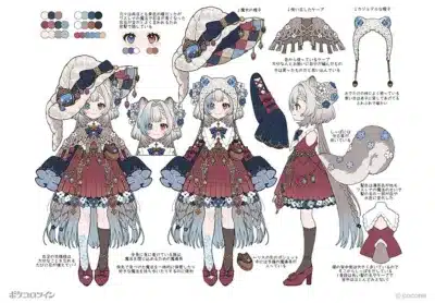 キービジュアル ラフ画・設定資料 (魔法使いの女の子)