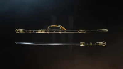 精巧な装飾が施された剣とその鞘