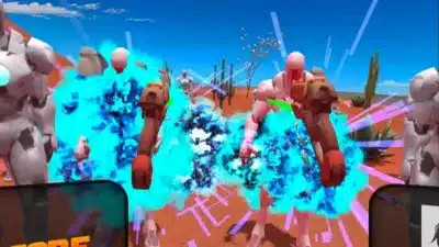 VRゲームのようなアクションシーン