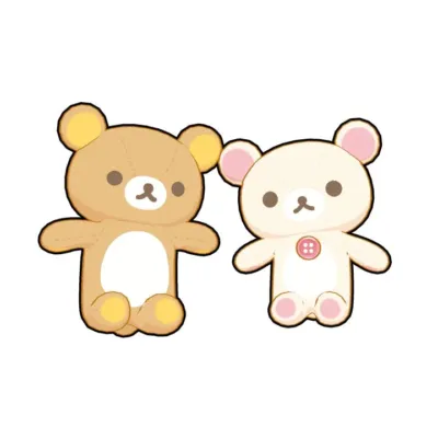 ゼンマイ仕掛けのリラックマとコリラックマのぬいぐるみ