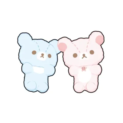 パステルカラーのコリラックマとリラックマのぬいぐるみ