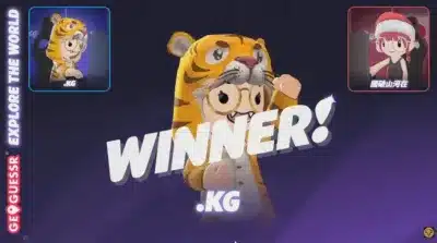 GeoGuessr .kg選手 勝利画面