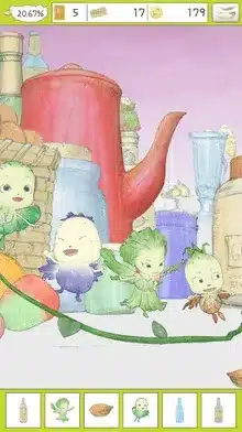 可愛らしい植物のような妖精たち