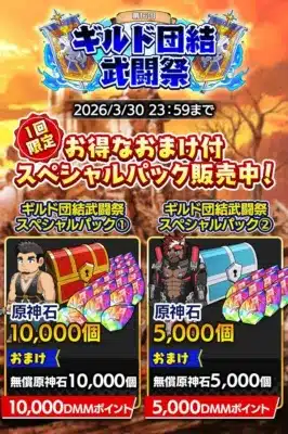 第16回ギルド団結武闘祭 スペシャルパック販売中！