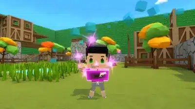 ボクセルアートスタイルの仮想世界