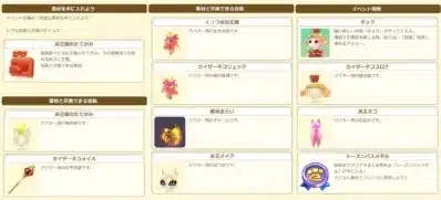 イベント報酬一覧