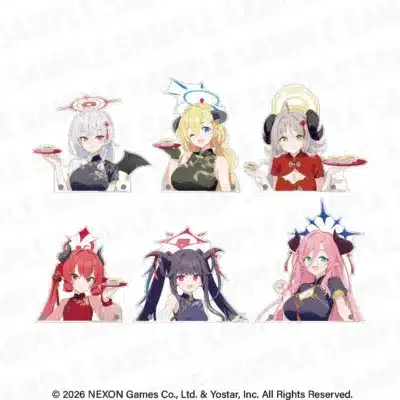 中華風衣装のブルーアーカイブキャラクターアクリルスタンド