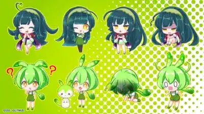 ちびキャラの女の子たち