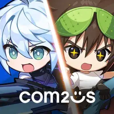 com2usロゴとちびキャラ