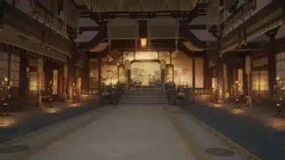 古代東洋の壮麗な宮殿の内部