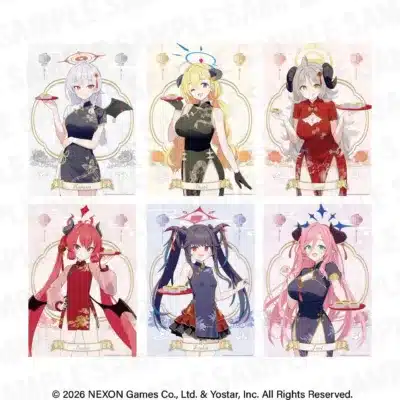 中華風衣装のブルーアーカイブキャラクターアクリルスタンド