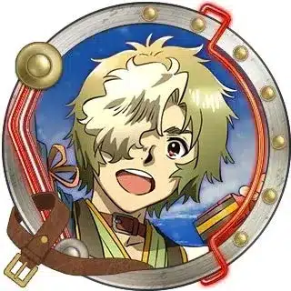 アニメ,少年,男性キャラクター,笑顔,ブロンドヘア,メカニカルフレーム,アイコン,プロフィール画像,空,ベルト