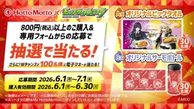 オリジナルビッグタオルとサーモボトル