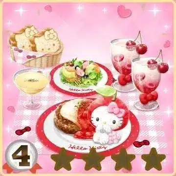 ハローキティがテーマのイタリアンハンバーグ