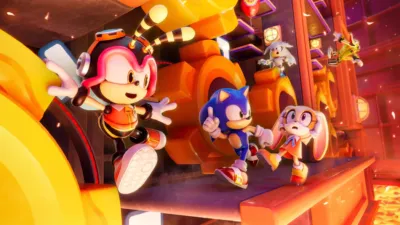 ソニックシリーズのキャラクターたちが工業地帯で冒険