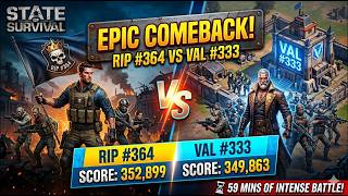 FROM 6K TO 352K?! Epic Reservoir Raid Comeback! RIP #364 vs VAL #333 | State of Survival