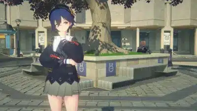 少女と広場