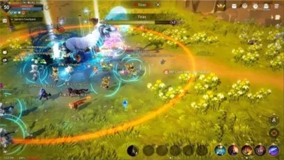 MMORPGの戦闘画面