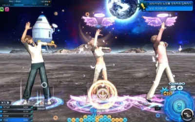 月面でのダンスシーン
