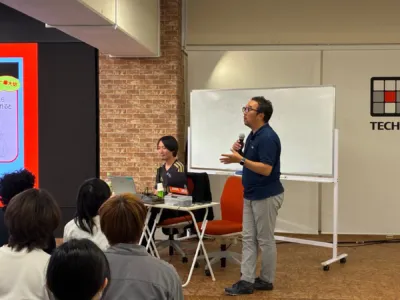 西山泰弘氏による特別講義の様子