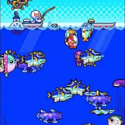 海での釣り風景
