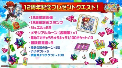 12周年記念プレゼントクエスト