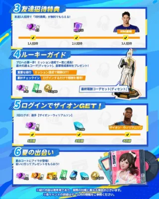 ゲームのイベント告知バナー、友達招待で河村勇輝を獲得