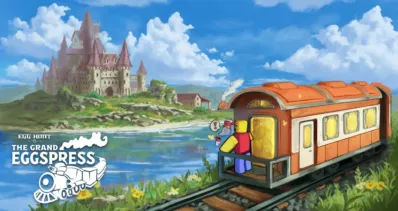 ロブロックス風の列車と城のイラスト