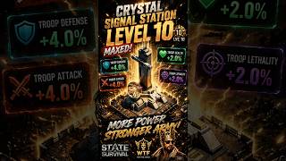 Crystal Signal Station MAX Level 10! Huge Troop Buff! | State of Survival
