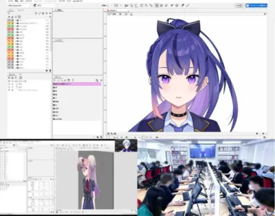 Live2Dモデル制作の様子