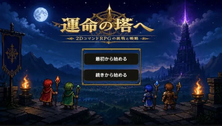 『運命の塔へ』ver1.0.1リリース!属性を操り因果を超えろ!戦略性とリプレイ性が光る買い切りRPG