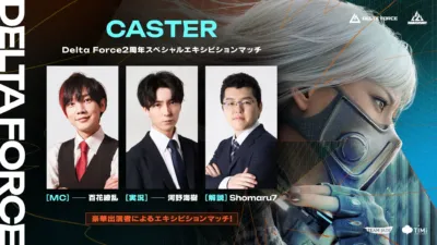 Delta Force 2周年スペシャルエキシビションマッチのキャスター