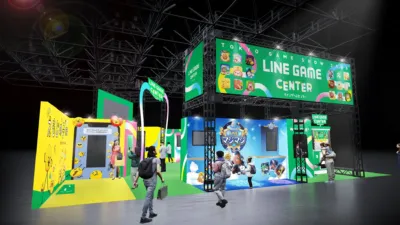 LINE GAME CENTERブース